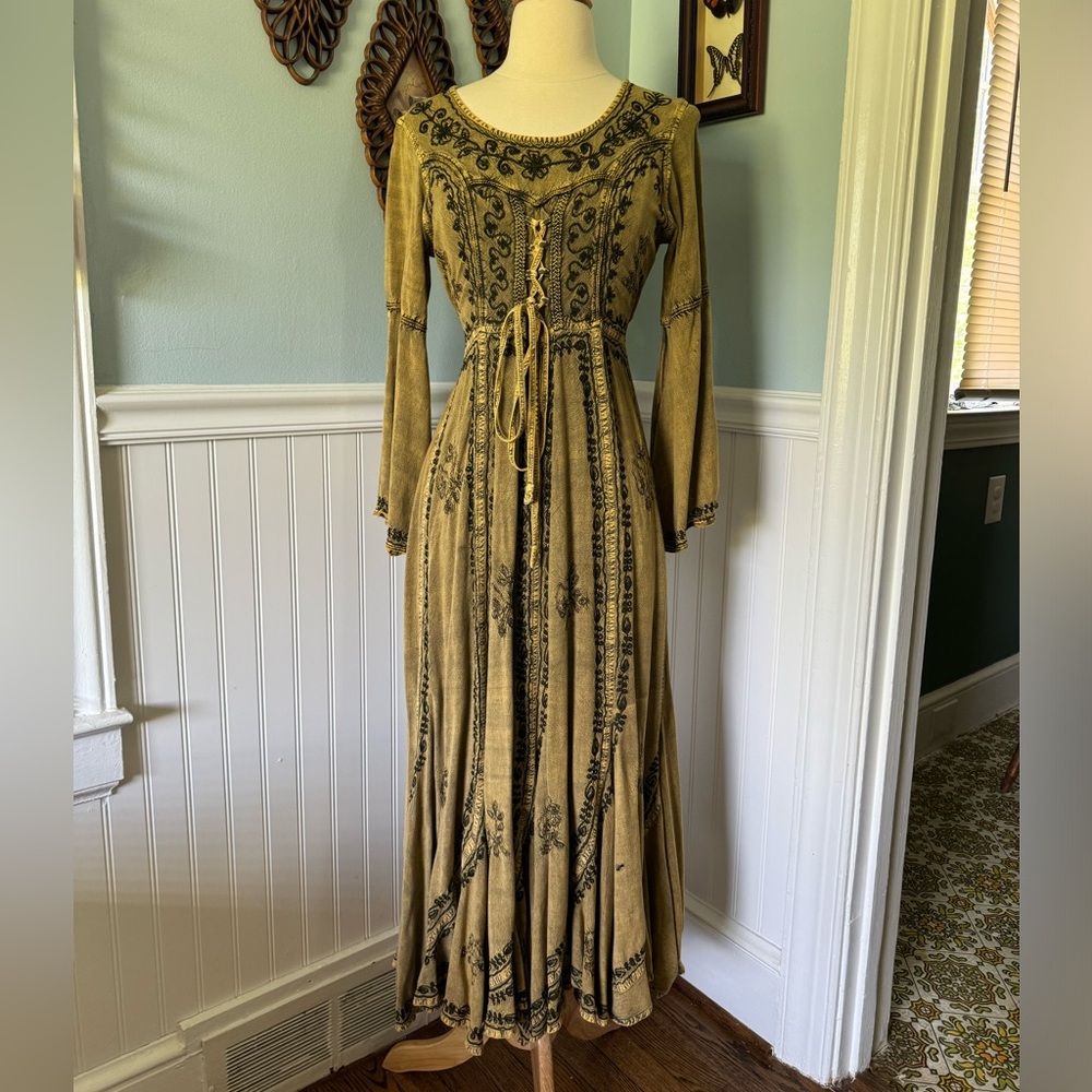 Rayon Bell Sleeve Dress